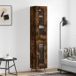 Highboard Räuchereiche 34,5x34x180 cm Holzwerkstoff Highboard Räuchereiche 34,5x34x180 cm Holzwerkstoff