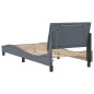 vidaXL Bettgestell mit LED-Leuchten Dunkelgrau 80x200 cm Samt vidaXL Bettgestell mit LED-Leuchten Dunkelgrau 80x200 cm Samt