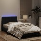 vidaXL Bettgestell mit LED-Leuchten Schwarz 100x200 cm Samt vidaXL Bettgestell mit LED-Leuchten Schwarz 100x200 cm Samt