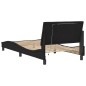 vidaXL Bettgestell mit LED-Leuchten Schwarz 100x200 cm Samt vidaXL Bettgestell mit LED-Leuchten Schwarz 100x200 cm Samt