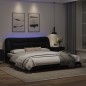 vidaXL Bettgestell mit LED Schwarz 180x200 cm Kunstleder vidaXL Bettgestell mit LED Schwarz 180x200 cm Kunstleder