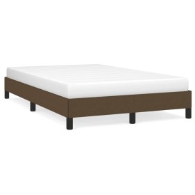 vidaXL Bettgestell Dunkelbraun 120x190 cm Stoff