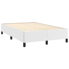 vidaXL Bettgestell Weiß 120x190 cm Kunstleder