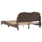 vidaXL Bettgestell mit Kopfteil Braun 120x200 cm Kunstleder vidaXL Bettgestell mit Kopfteil Braun 120x200 cm Kunstleder