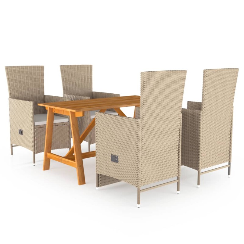 5-tlg. Garten-Essgruppe Beige 5-tlg. Garten-Essgruppe Beige