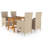 5-tlg. Garten-Essgruppe Beige 5-tlg. Garten-Essgruppe Beige