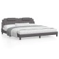 vidaXL Bettgestell mit Kopfteil Grau 200x200 cm Kunstleder vidaXL Bettgestell mit Kopfteil Grau 200x200 cm Kunstleder