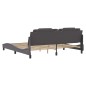 vidaXL Bettgestell mit Kopfteil Grau 200x200 cm Kunstleder vidaXL Bettgestell mit Kopfteil Grau 200x200 cm Kunstleder