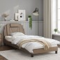 vidaXL Bettgestell mit LED Cappuccino-Braun 90x190 cm Kunstleder vidaXL Bettgestell mit LED Cappuccino-Braun 90x190 cm Kunstleder