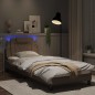 vidaXL Bettgestell mit LED Cappuccino-Braun 90x190 cm Kunstleder vidaXL Bettgestell mit LED Cappuccino-Braun 90x190 cm Kunstleder