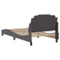 vidaXL Bettgestell mit LED Grau 100x200 cm Kunstleder vidaXL Bettgestell mit LED Grau 100x200 cm Kunstleder