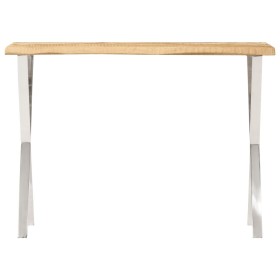 vidaXL Konsolentisch mit Baumkante 105x33x76 cm Massivholz Mango