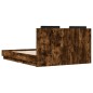 vidaXL Bettgestell mit Kopfteil Räuchereiche 135x190 cm Holzwerkstoff vidaXL Bettgestell mit Kopfteil Räuchereiche 135x190 cm Holzwerkstoff