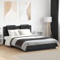 vidaXL Bettgestell mit Kopfteil Schwarz 150x200 cm Holzwerkstoff vidaXL Bettgestell mit Kopfteil Schwarz 150x200 cm Holzwerkstoff