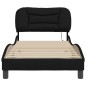 vidaXL Bettgestell mit LED Schwarz 90x190 cm Stoff vidaXL Bettgestell mit LED Schwarz 90x190 cm Stoff