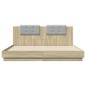 vidaXL Bettgestell mit Kopfteil Sonoma-Eiche 160x200 cm Holzwerkstoff vidaXL Bettgestell mit Kopfteil Sonoma-Eiche 160x200 cm Holzwerkstoff