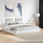 vidaXL Bettgestell mit Kopfteil Weiß 160x200 cm Holzwerkstoff vidaXL Bettgestell mit Kopfteil Weiß 160x200 cm Holzwerkstoff