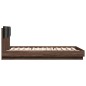 vidaXL Bettgestell mit Kopfteil Braun Eichen-Optik 150x200 cm vidaXL Bettgestell mit Kopfteil Braun Eichen-Optik 150x200 cm