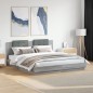 vidaXL Bettgestell mit Kopfteil Grau Sonoma 200x200cm Holzwerkstoff vidaXL Bettgestell mit Kopfteil Grau Sonoma 200x200cm Holzwerkstoff