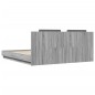 vidaXL Bettgestell mit Kopfteil Grau Sonoma 200x200cm Holzwerkstoff vidaXL Bettgestell mit Kopfteil Grau Sonoma 200x200cm Holzwerkstoff