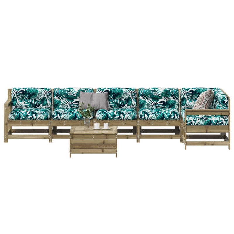 vidaXL 7-tlg. Garten-Lounge-Set mit Kissen Imprägniertes Kiefernholz vidaXL 7-tlg. Garten-Lounge-Set mit Kissen Imprägniertes Kiefernholz