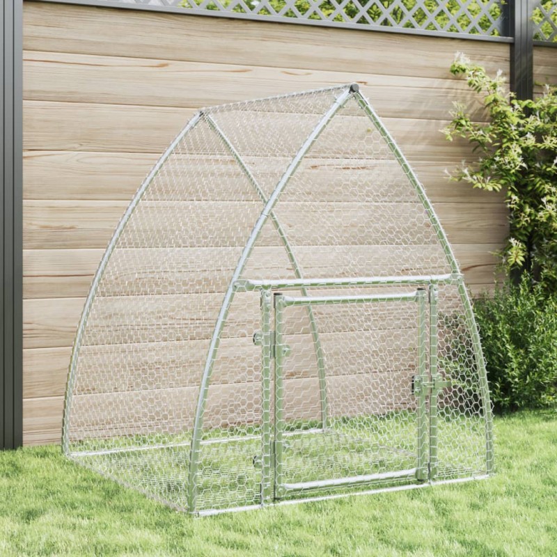vidaXL Kaninchenkäfig Silbern 100x105x120 cm Verzinkter Stahl vidaXL Kaninchenkäfig Silbern 100x105x120 cm Verzinkter Stahl