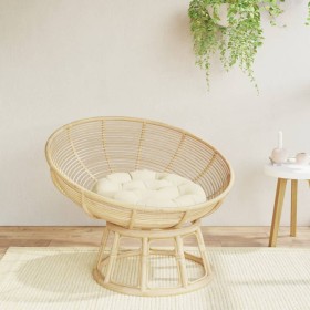 vidaXL Kissen Rund Creme Ø 60 x11 cm Oxford-Gewebe