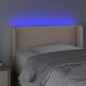 vidaXL LED Kopfteil Cappuccino-Braun 83x16x78/88 cm Kunstleder
