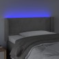 vidaXL LED Kopfteil Hellgrau 103x16x78/88 cm Samt