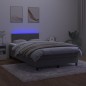 vidaXL Boxspringbett mit Matratze & LED Dunkelgrau 120x200 cm Samt vidaXL Boxspringbett mit Matratze & LED Dunkelgrau 120x200 cm Samt