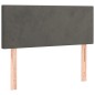 vidaXL Boxspringbett mit Matratze Dunkelgrau 100x200 cm Samt vidaXL Boxspringbett mit Matratze Dunkelgrau 100x200 cm Samt