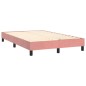 vidaXL Boxspringbett mit Matratze Rosa 120x200 cm Samt vidaXL Boxspringbett mit Matratze Rosa 120x200 cm Samt
