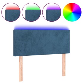 vidaXL LED Kopfteil Dunkelblau 80x5x78/88 cm Samt