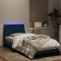 vidaXL Bettgestell mit LED-Leuchten Blau 90x190 cm Samt vidaXL Bettgestell mit LED-Leuchten Blau 90x190 cm Samt