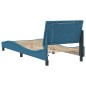 vidaXL Bettgestell mit LED-Leuchten Blau 90x190 cm Samt vidaXL Bettgestell mit LED-Leuchten Blau 90x190 cm Samt