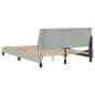 vidaXL Bettgestell mit LED-Leuchten Hellgrau 120x200 cm Samt vidaXL Bettgestell mit LED-Leuchten Hellgrau 120x200 cm Samt