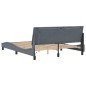 vidaXL Bettgestell mit LED-Leuchten Dunkelgrau 160x200 cm Samt vidaXL Bettgestell mit LED-Leuchten Dunkelgrau 160x200 cm Samt
