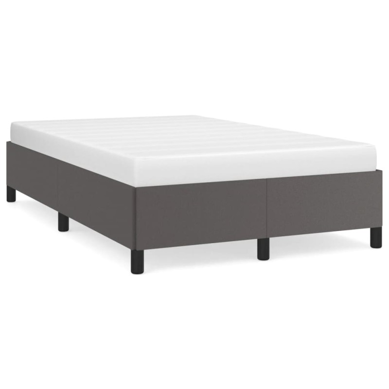 vidaXL Bettgestell Grau 120x190 cm Kunstleder vidaXL Bettgestell Grau 120x190 cm Kunstleder