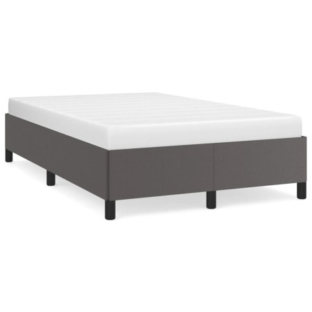 vidaXL Bettgestell Grau 120x190 cm Kunstleder