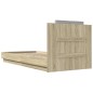 vidaXL Bettgestell mit Kopfteil Sonoma-Eiche 100x200 cm Holzwerkstoff vidaXL Bettgestell mit Kopfteil Sonoma-Eiche 100x200 cm Holzwerkstoff