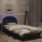 vidaXL Bettgestell mit LED Schwarz 80x200 cm Kunstleder vidaXL Bettgestell mit LED Schwarz 80x200 cm Kunstleder
