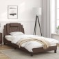 vidaXL Bettgestell mit LED Braun 90x190 cm Kunstleder vidaXL Bettgestell mit LED Braun 90x190 cm Kunstleder