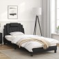 vidaXL Bettgestell mit LED Schwarz 90x200 cm Kunstleder vidaXL Bettgestell mit LED Schwarz 90x200 cm Kunstleder