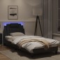 vidaXL Bettgestell mit LED Schwarz 90x200 cm Kunstleder vidaXL Bettgestell mit LED Schwarz 90x200 cm Kunstleder