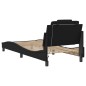 vidaXL Bettgestell mit LED Schwarz 90x200 cm Kunstleder vidaXL Bettgestell mit LED Schwarz 90x200 cm Kunstleder