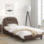 vidaXL Bettgestell mit LED Braun 90x200 cm Kunstleder vidaXL Bettgestell mit LED Braun 90x200 cm Kunstleder