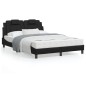 vidaXL Bett mit LED-Beleuchtung ohne Matratze Schwarz 120x200 cm vidaXL Bett mit LED-Beleuchtung ohne Matratze Schwarz 120x200 cm