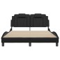 vidaXL Bett mit LED-Beleuchtung ohne Matratze Schwarz 120x200 cm vidaXL Bett mit LED-Beleuchtung ohne Matratze Schwarz 120x200 cm
