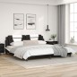 vidaXL Bettgestell mit LED Schwarz und Weiß 200x200 cm Kunstleder vidaXL Bettgestell mit LED Schwarz und Weiß 200x200 cm Kunstleder