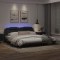 vidaXL Bettgestell mit LED Schwarz 200x200 cm Kunstleder vidaXL Bettgestell mit LED Schwarz 200x200 cm Kunstleder